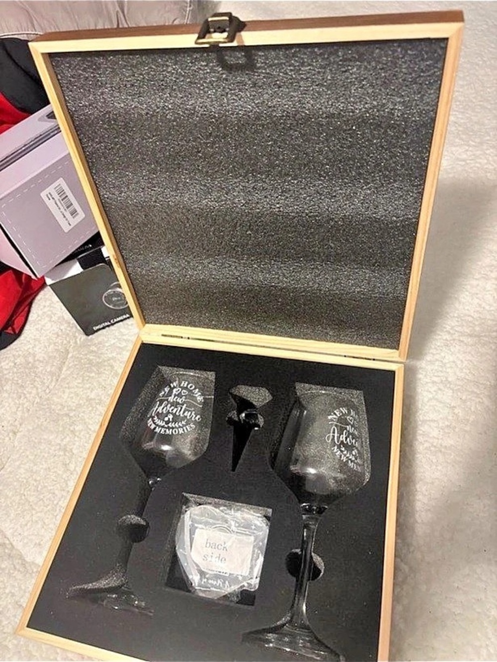 Glassware Gift Set in Black & Brown Like New